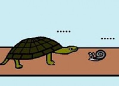 當烏龜跟蝸牛在討論誰最慢的時候，他出現了．．．．