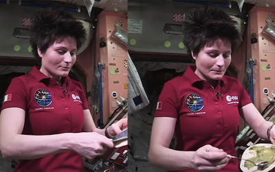 外太空拍攝「烹飪節目」  太空人示範如何跟飛在半空中的食物搏鬥