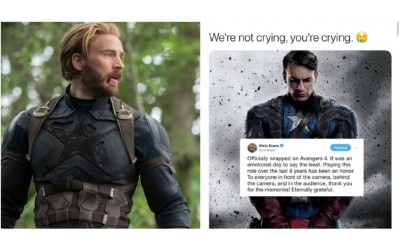 《復仇者4》真的了結美國隊長了  克里斯伊凡斯正式「告別漫威」 讓全網明星共同崩潰：好想哭啊