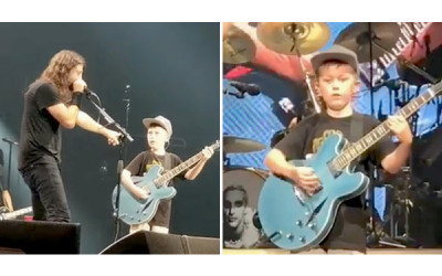 美國搖滾樂團「邀10歲男童表演」一上台「手指連飆」狂到主唱送吉他
