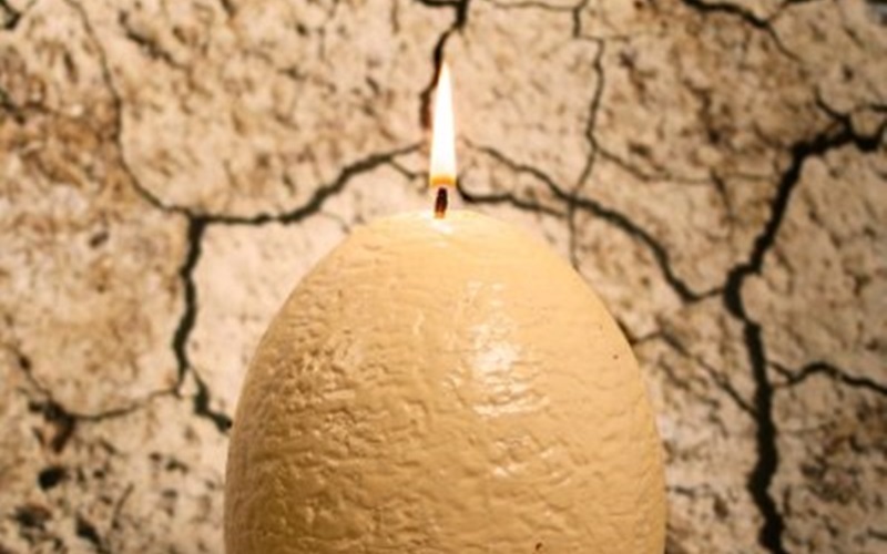           這顆「恐龍蛋」蠟燭一點也不簡單，只要將它點燃後不久就會看到…..  -               