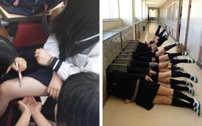 日本女校的高中生都是這樣度過校園生活的  真的是太會玩了  ：沒男生只好自己找樂子