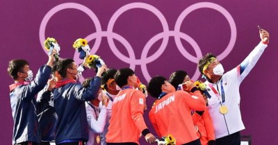 台日韓奧運箭客「最強自拍照」正面曝光！網眼尖亮點讚：真正奧運精神